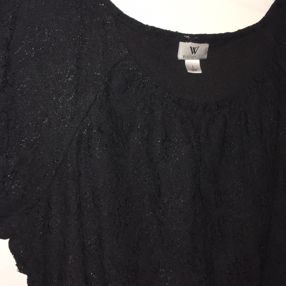 Lace tee.